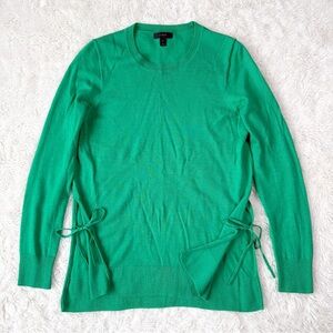 J. Crew Woman Green Crew Neck Knit Sweater MEDIUM Preppy Preppy Coquette Classic